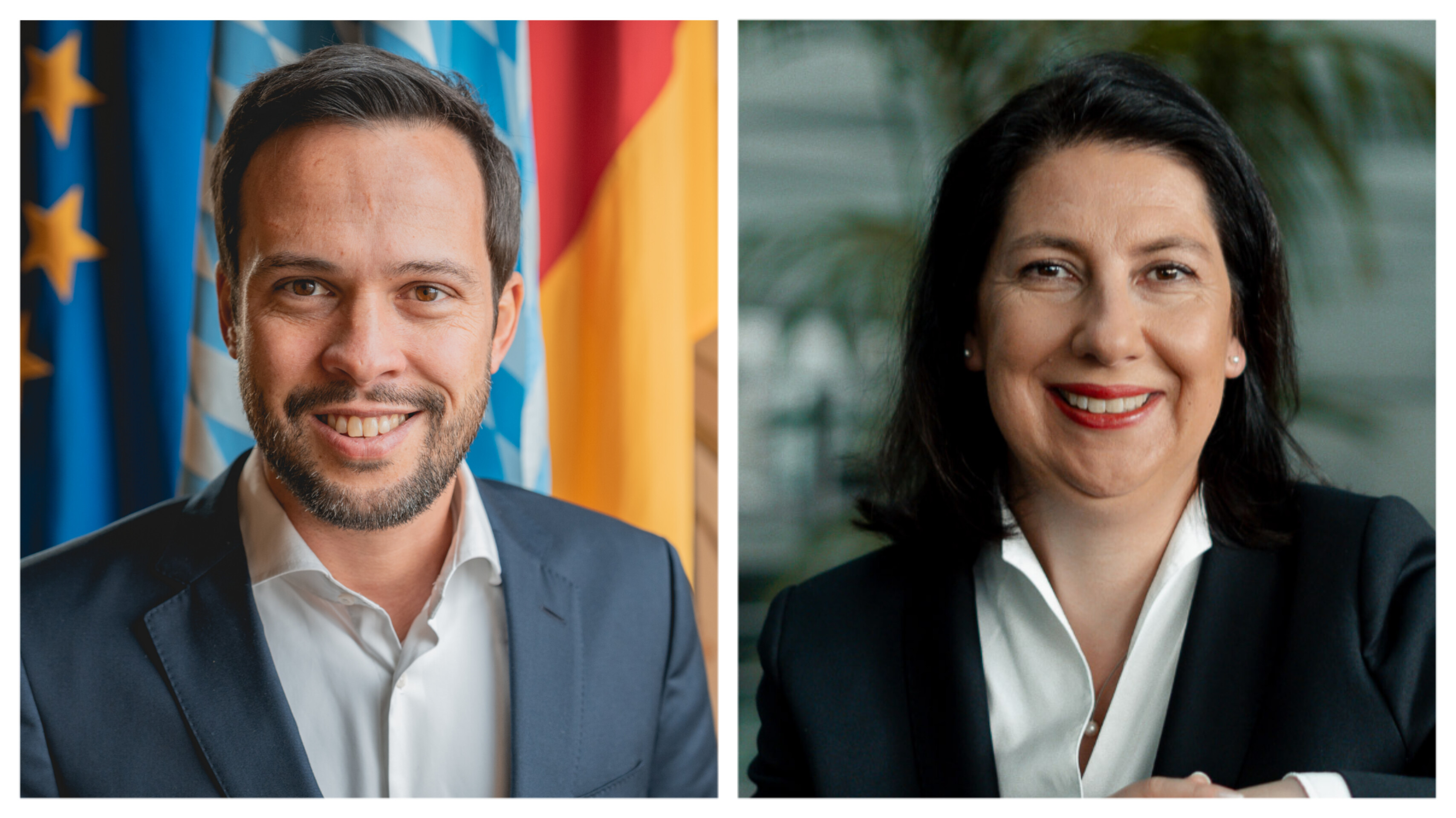 Die Landesvorsitzenden der FDP Bayern, Martin Hagen und Katja Hessel.